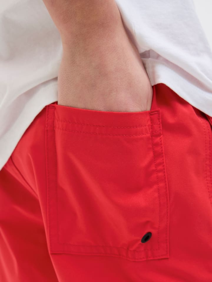 JACK & JONES Junior Badeshorts  JPSTMAUI JJSWIM DOUBLE LOGO JNR in true red günstig kaufen