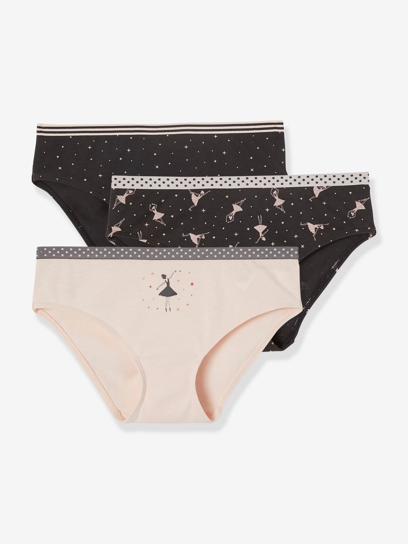 Lot de 3 culottes fille lot rose