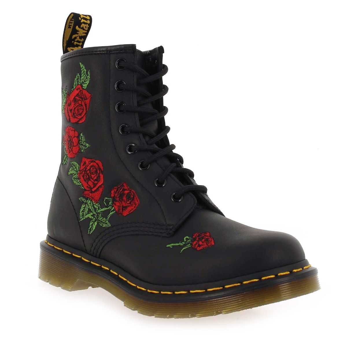 Dr Martens  1460 VONDA - Noir Rouge