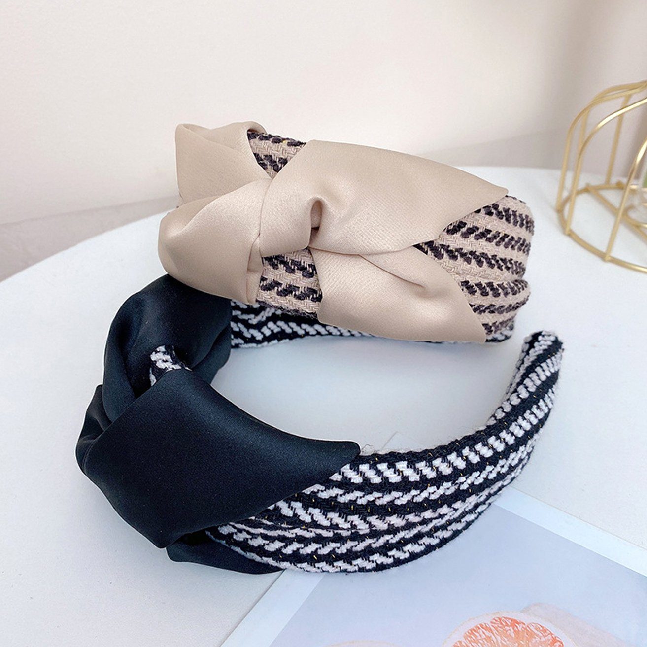 HOHEA H Haarband Stirnband Blaues Stirnband Damen Boho Haarband, 1-tlg., Billige Haargummishaarband kosmetikSommerhaarband, Haarband Damen Winter, Haarband Schminken, Haarband Mädchen