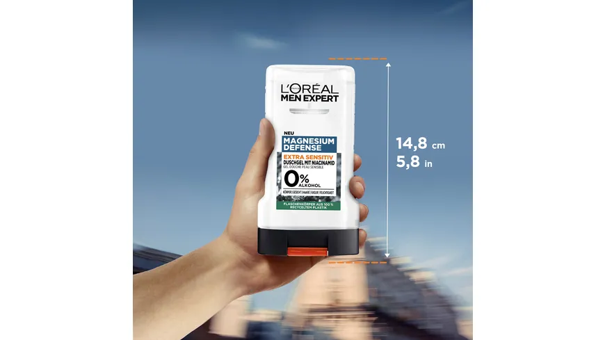 L'Oréal Men Expert Shower Magnesium -Duschgel für alle Hauttypen - spendet Feuchtigkeit und reinigt sanft 250 ml