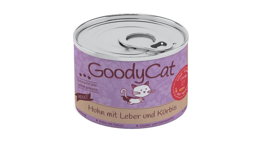 Goodycat Katzen Nassfutter Huhn mit Leber & Kürbis 180 g