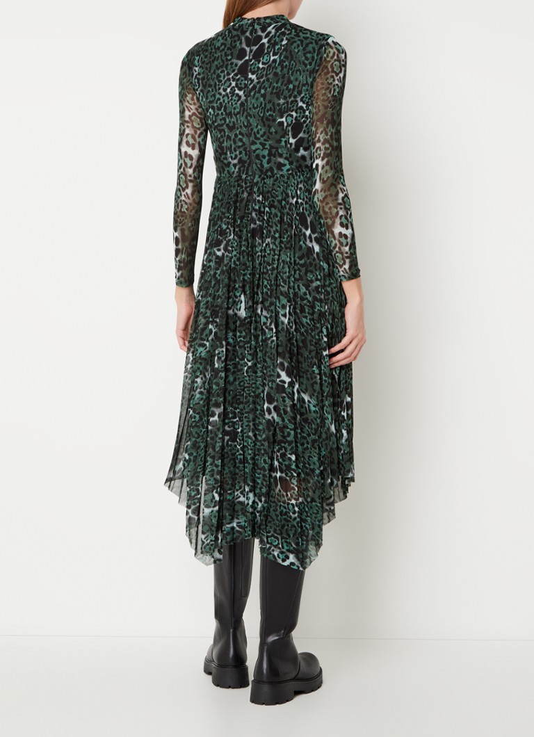 Rochie midi cu pliuri și tiv asimetric Whistles Night Cat