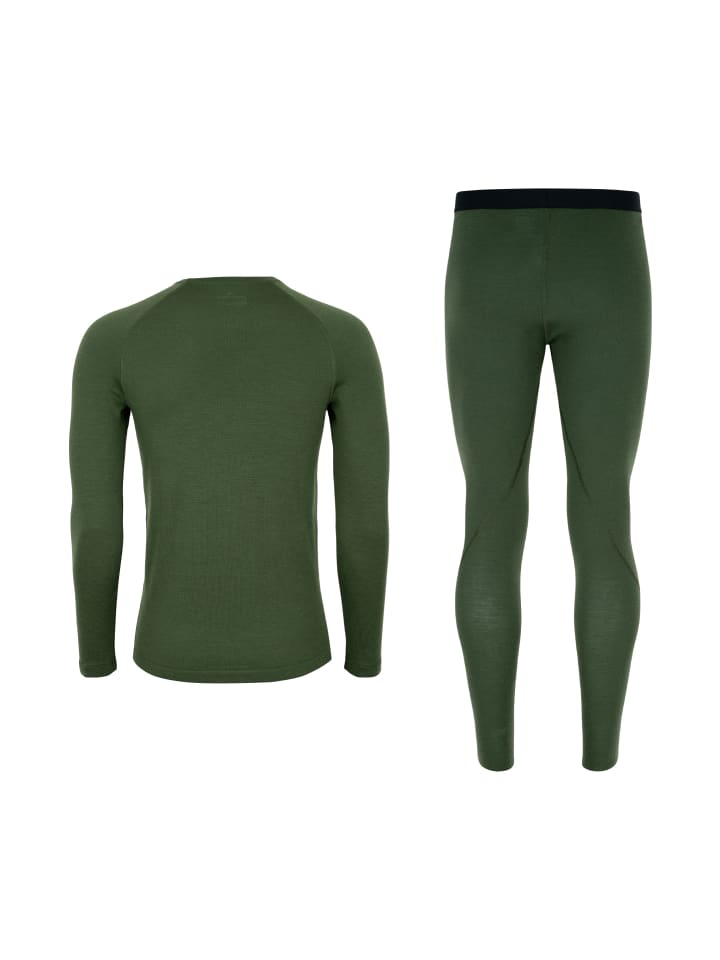 DANISH ENDURANCE Baselayer-Set Merino Baselayer in green günstig kaufen