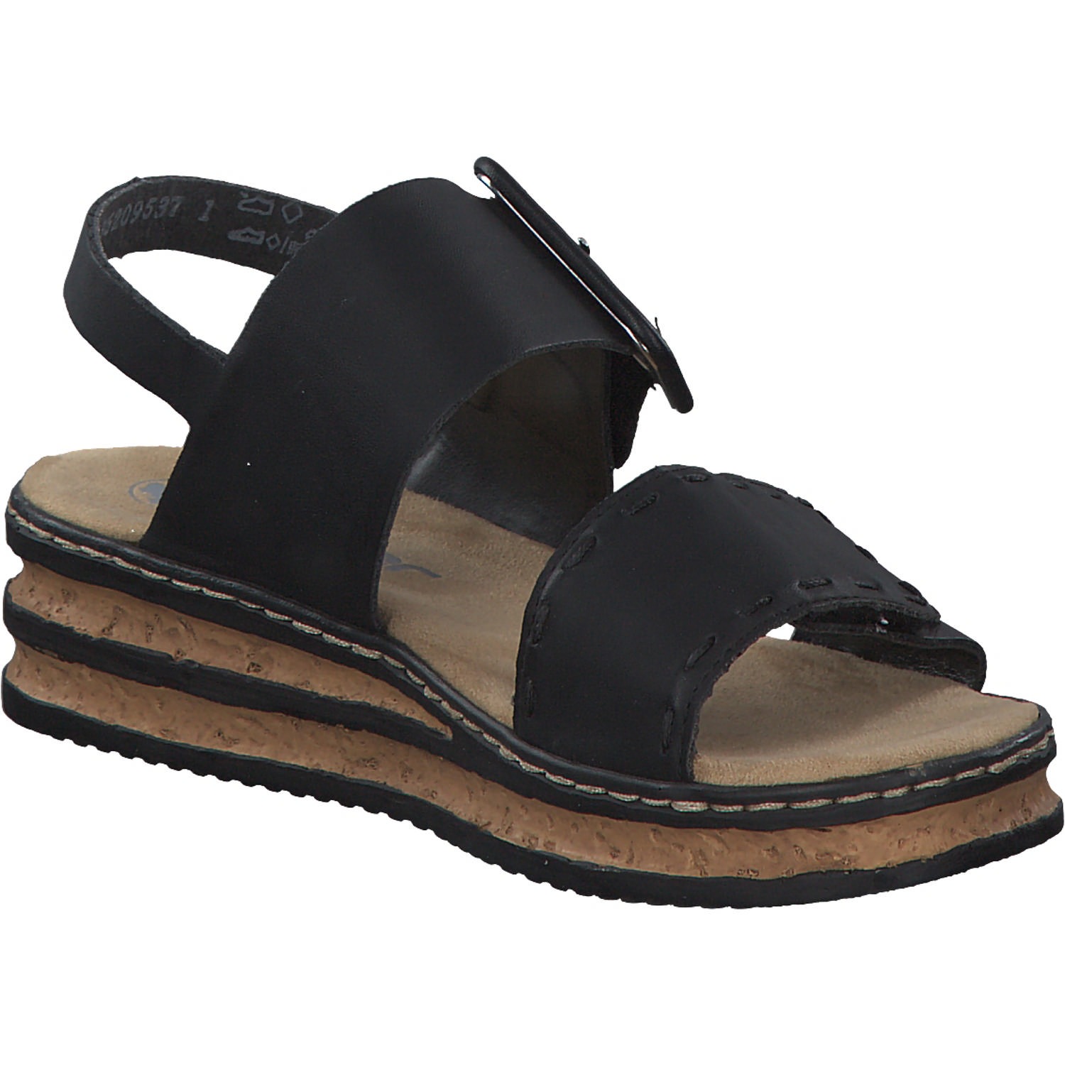 Rieker 62950, Keilsandaletten, Damen, Schwarz
