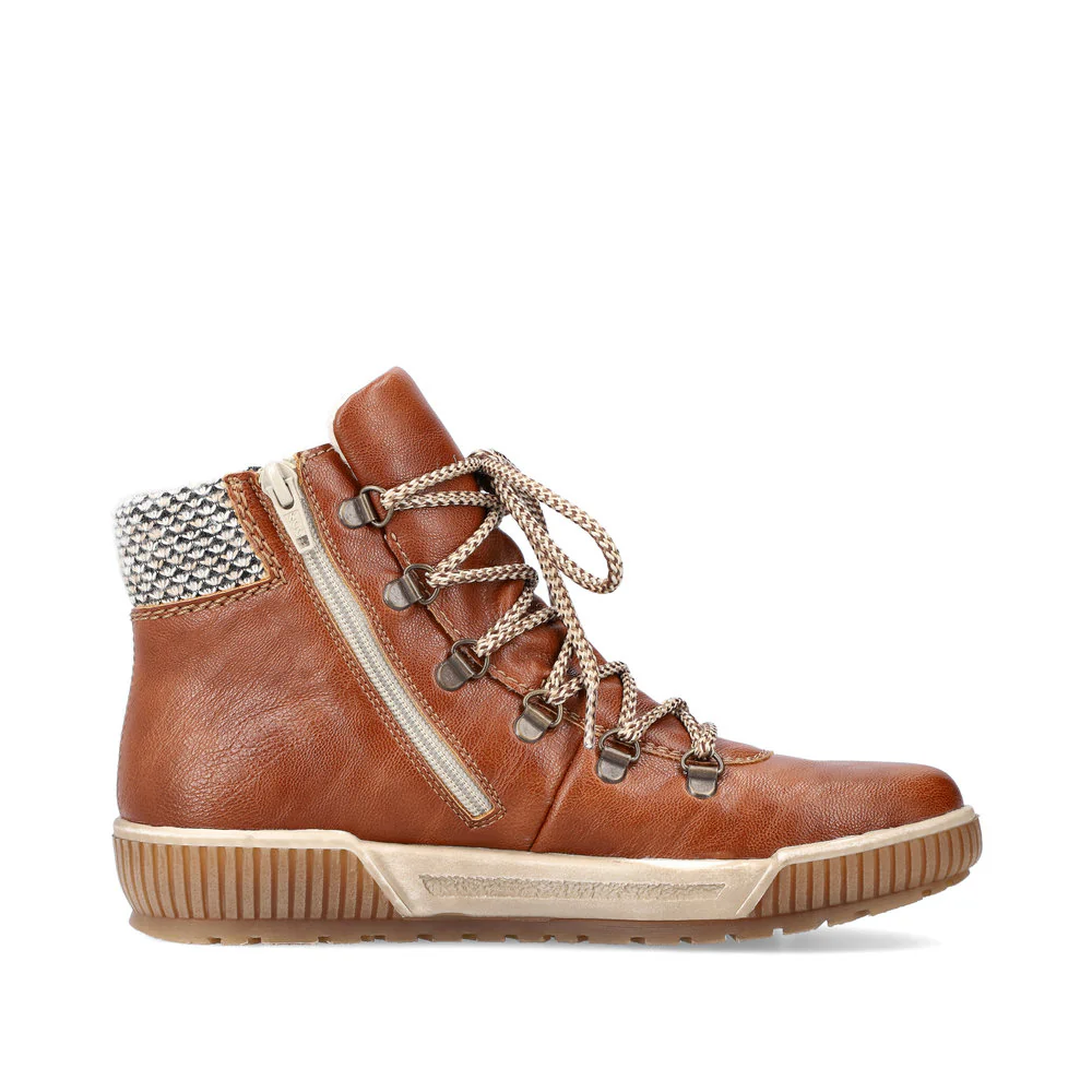 Rieker Damen Schnürstiefel zimtbraun