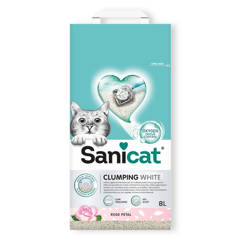 Sanicat Clumping White Rose Katzenstreu zu TOP-Preisen | bitiba %