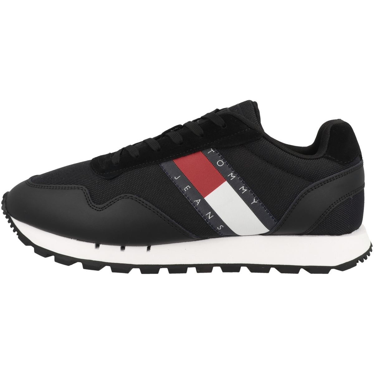 Tommy Hilfiger Tommy Jeans Retro Leather Runner Sneaker Low schwarz