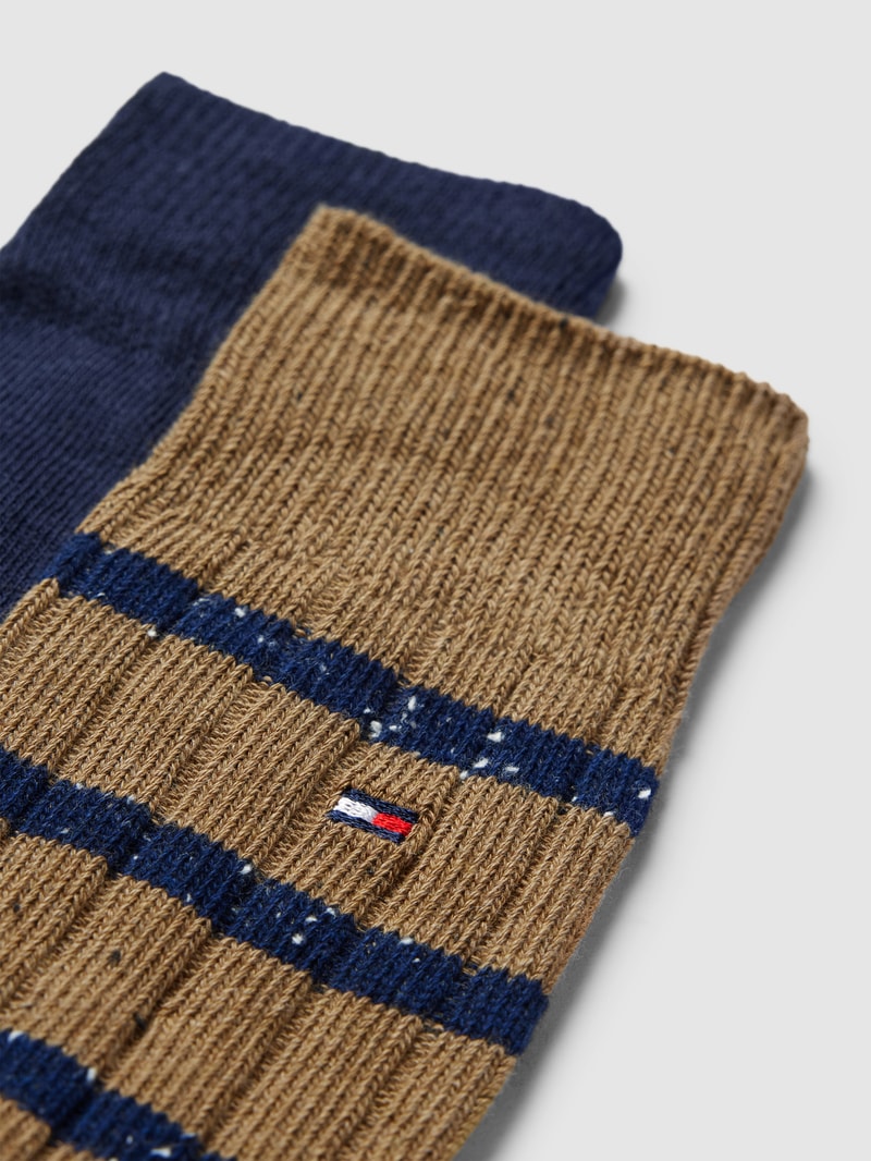 Socken mit Label-Details im 2er-Pack Modell 'NEPPY' in beige