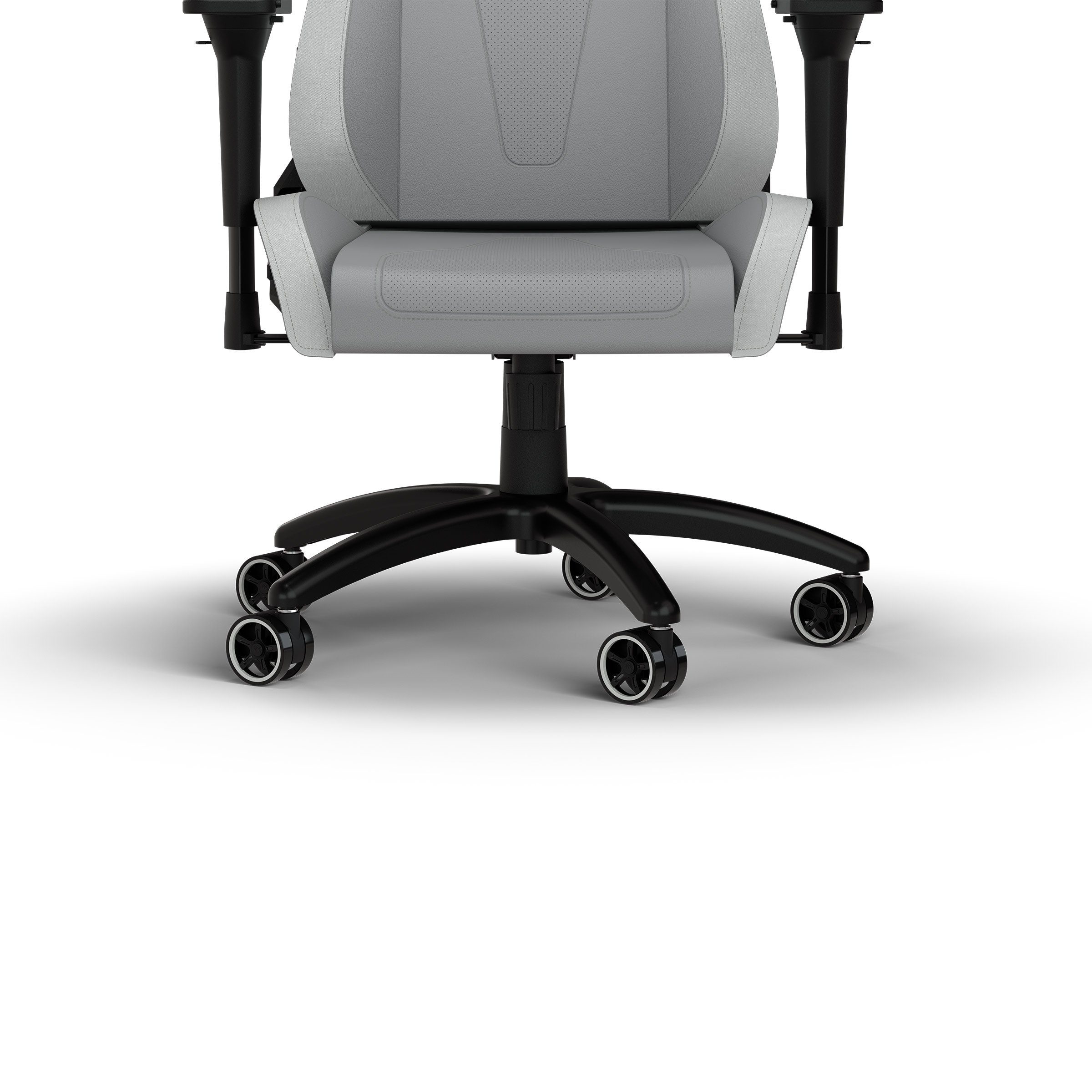 Corsair Gaming-Stuhl TC200 Leatherette Gaming Chair, Standard Fit, Light Grey/White
