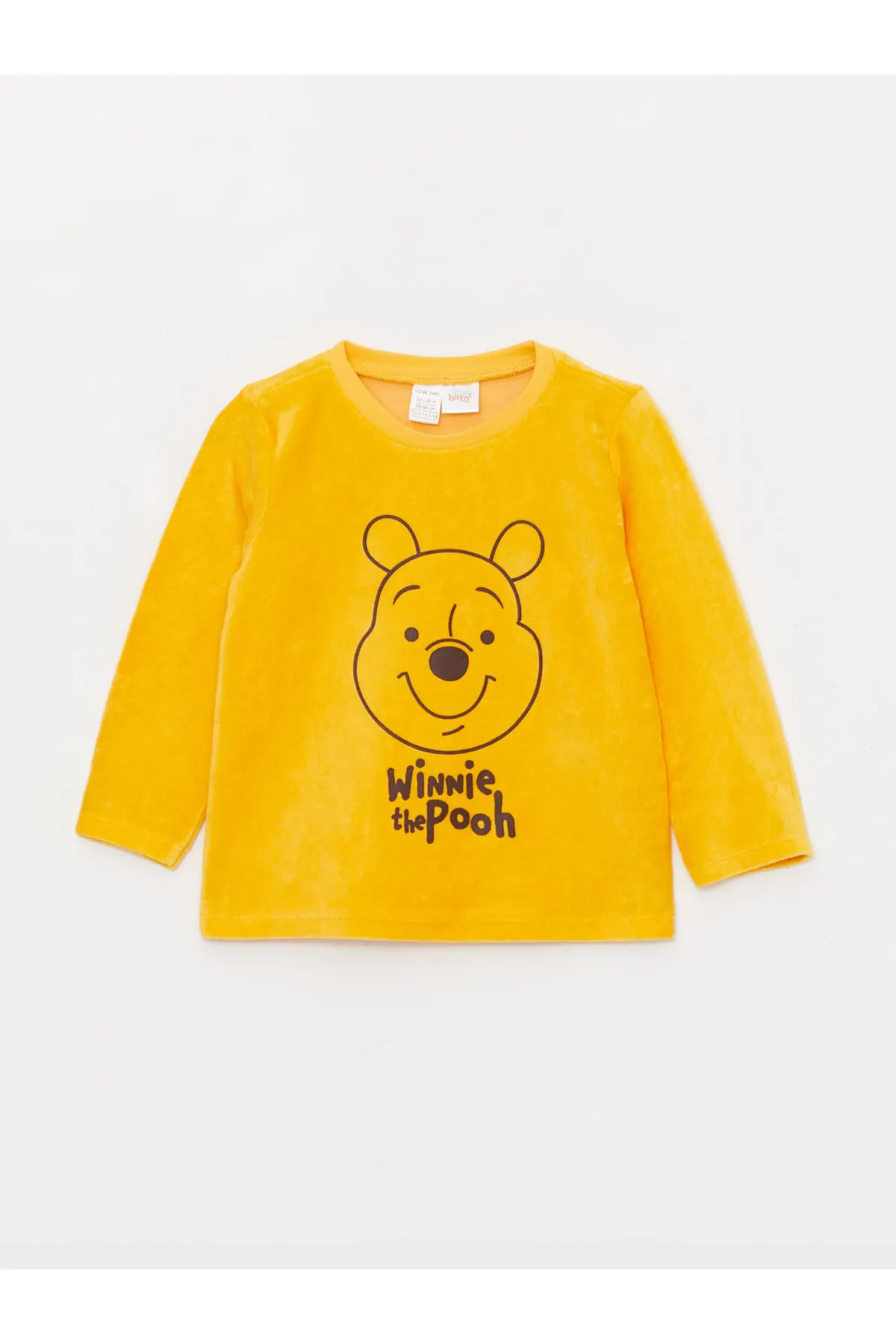 LC Waikiki  Langarm-Pyjama-Set für Jungen mit Rundhalsausschnitt und Winnie Puuh-Aufdruck
