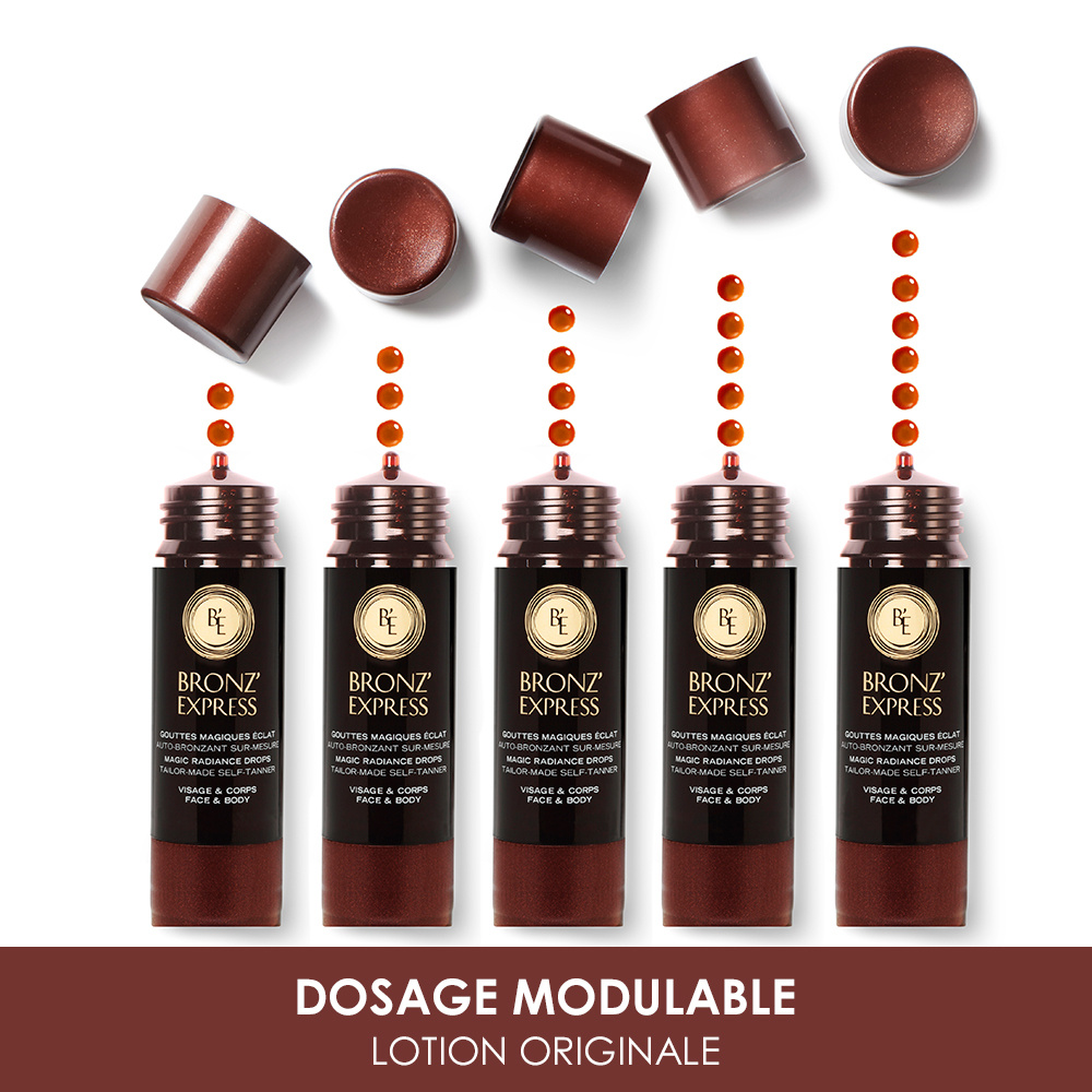 Bronz'express Gouttes Magiques Éclat Auto-bronzant teinté visage et corps