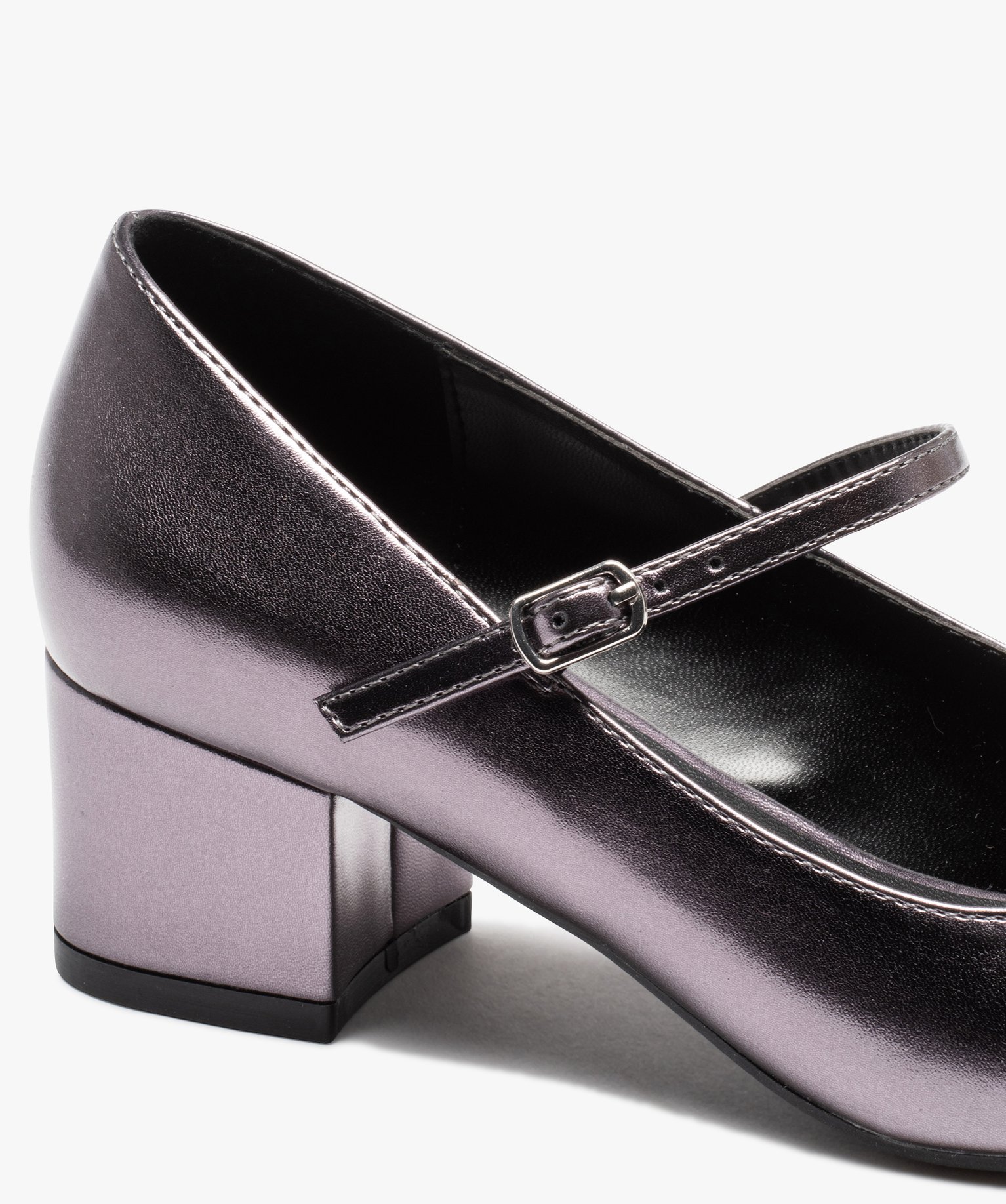 Babies femme vernies à talon moyen gris | GEMO