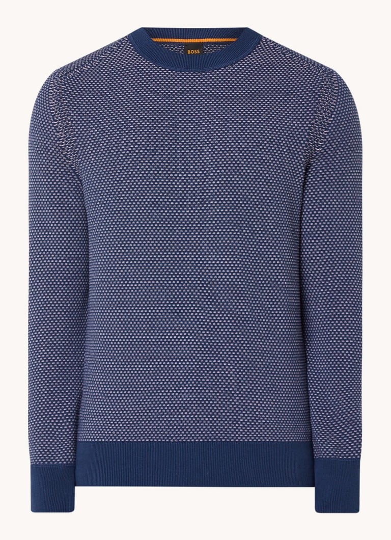 Pulover HUGO BOSS Kaposki din tricot gros și elastic