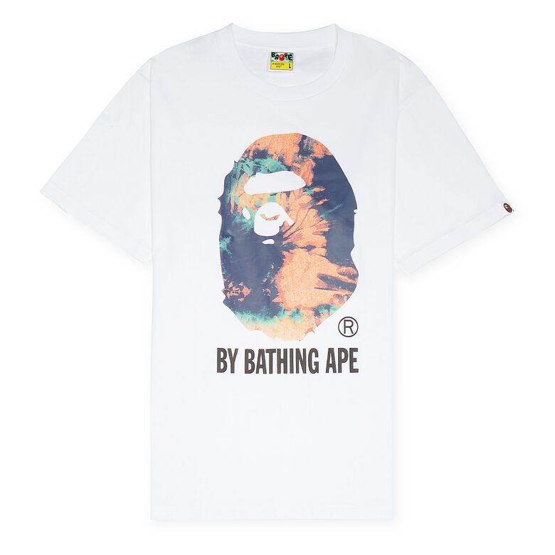 A Bathing Ape Tie Dye By Bathing Ape Tee white x multi