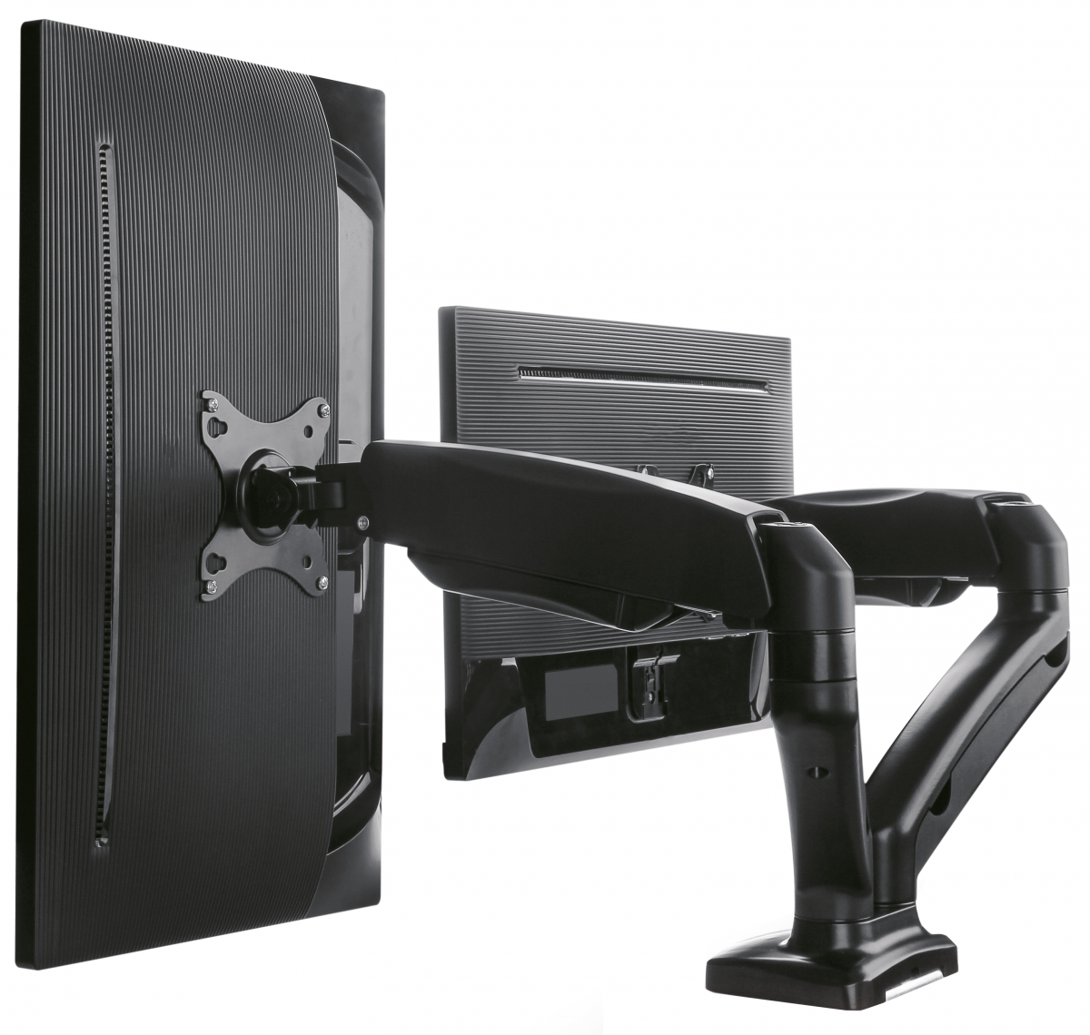 ICY BOX IB-MS304-T, Monitorständer, Tischhalterung für zwei Monitore bis zu 32