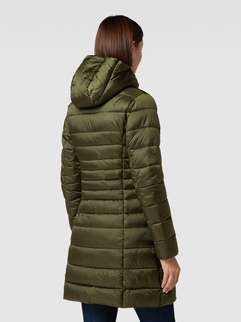 Steppjacke mit Kapuze Modell 'CAMILLE' in dunkelgrün