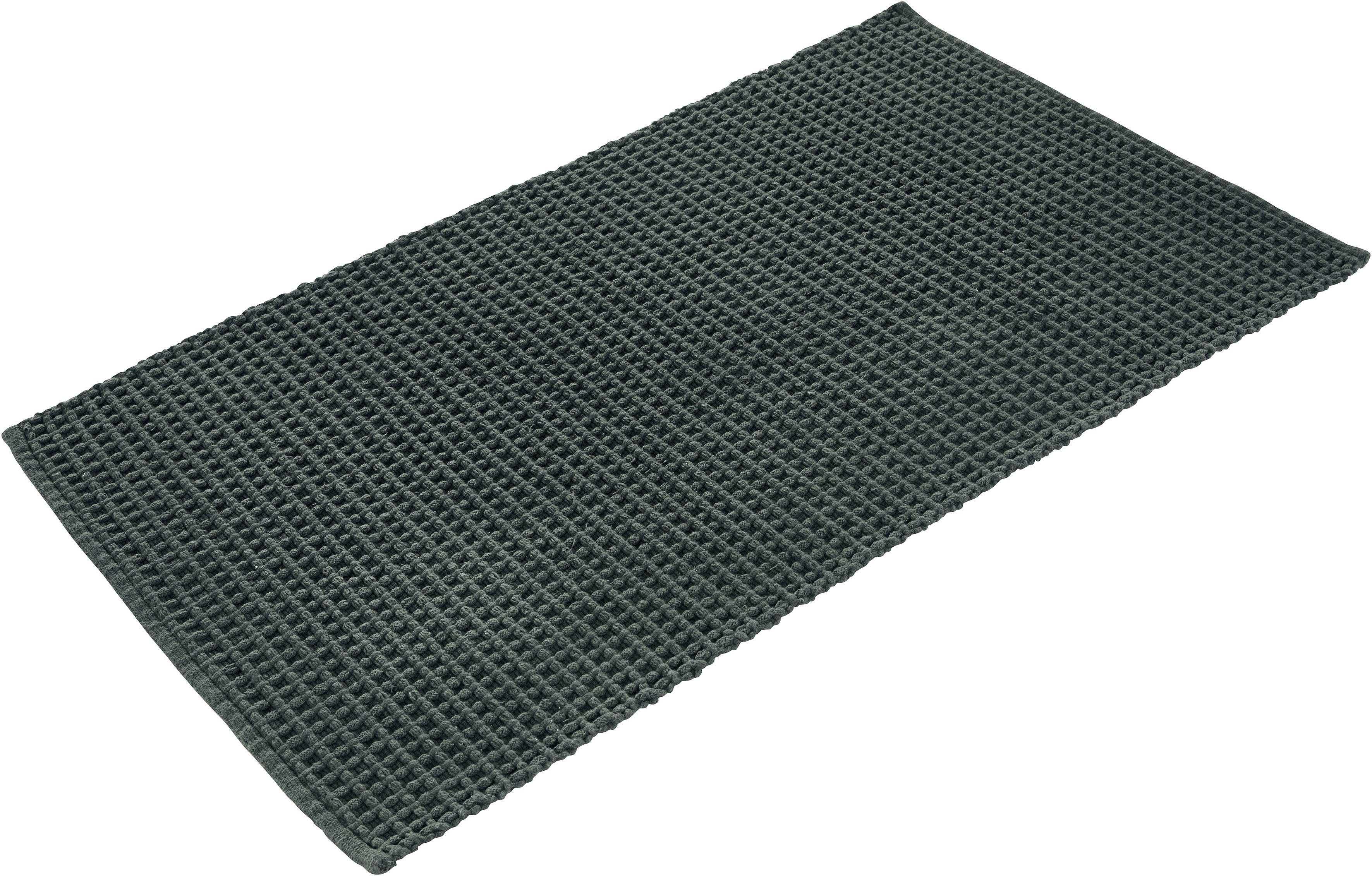 Badematte Luna LeGer Home by Lena Gercke, Höhe 14 mm, schnell trocknend, strapazierfähig, Baumwolle, rechteckig, Badematten aus Bio-Baumwolle im Waffelmuster