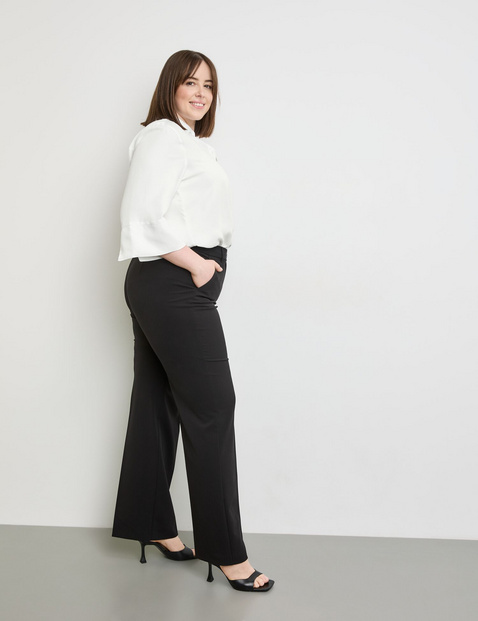 Gepflegte Bügelfaltenhose mit weitem Bein Carlotta