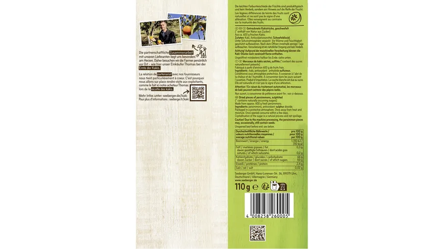 Seeberger Kaki 110 g