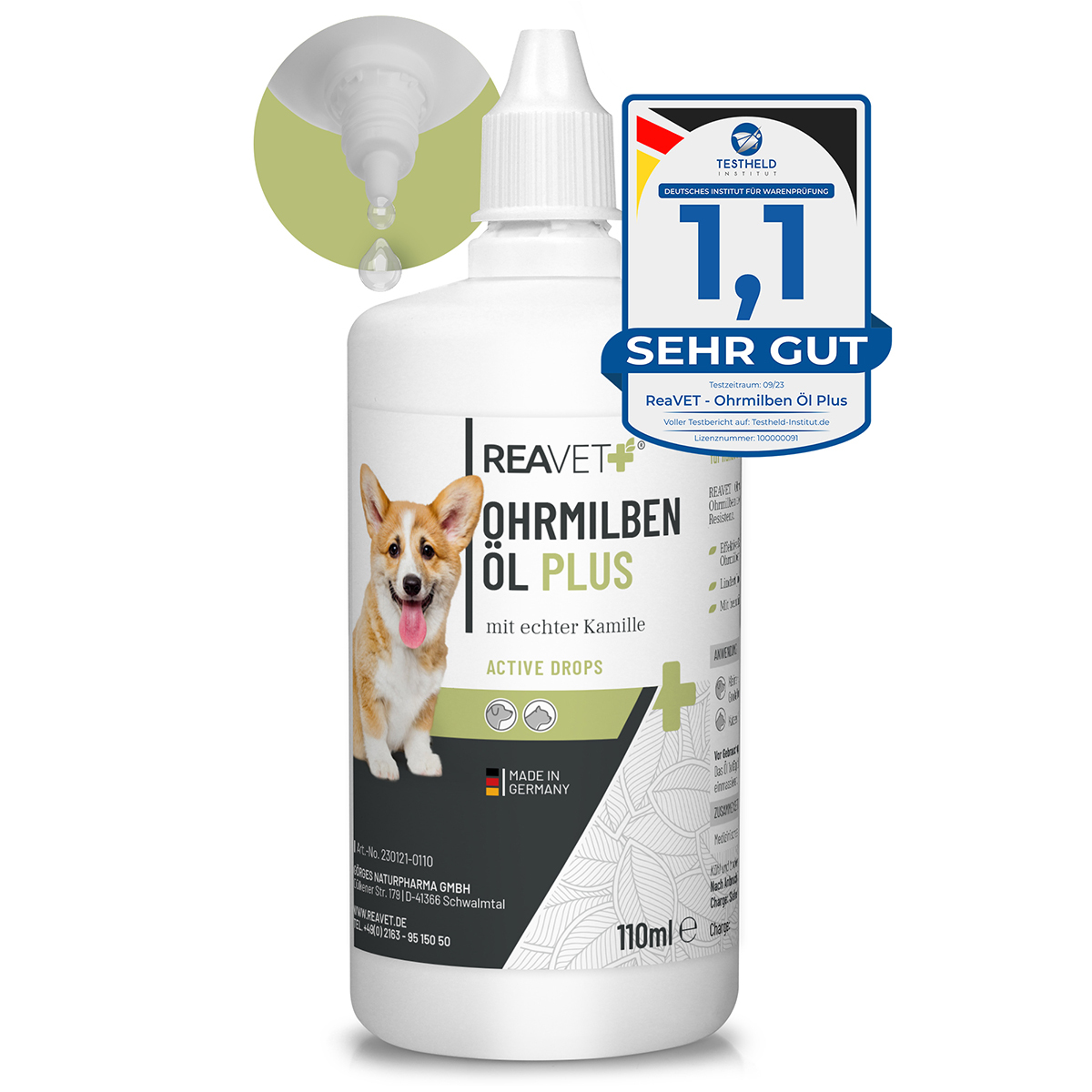 REAVET Augen- & Ohrenpflege REAVET Ohrmilbenöl Plus 110ml