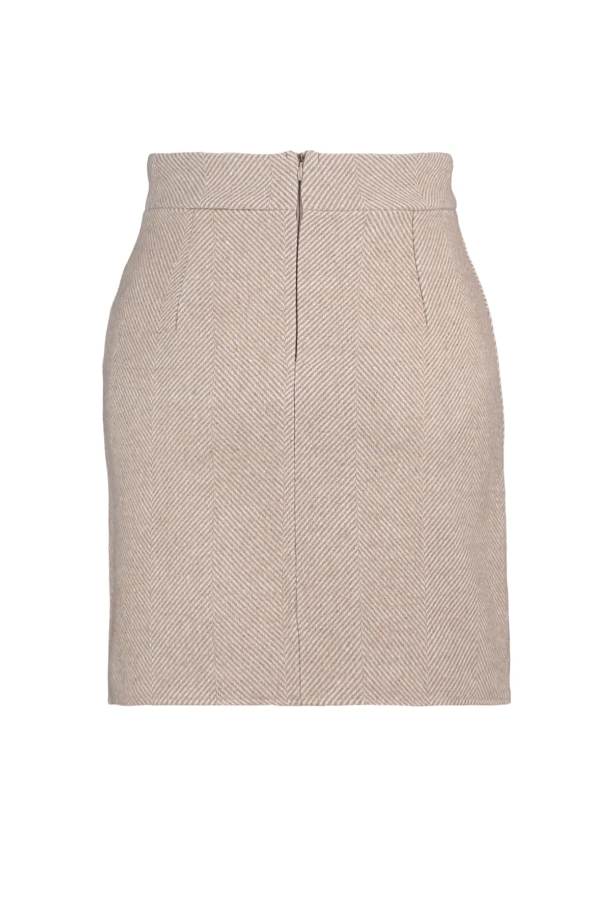 Trendyol Collection  Beiger Minirock in A-Linie - Gewebt, TWOAW23ET00051