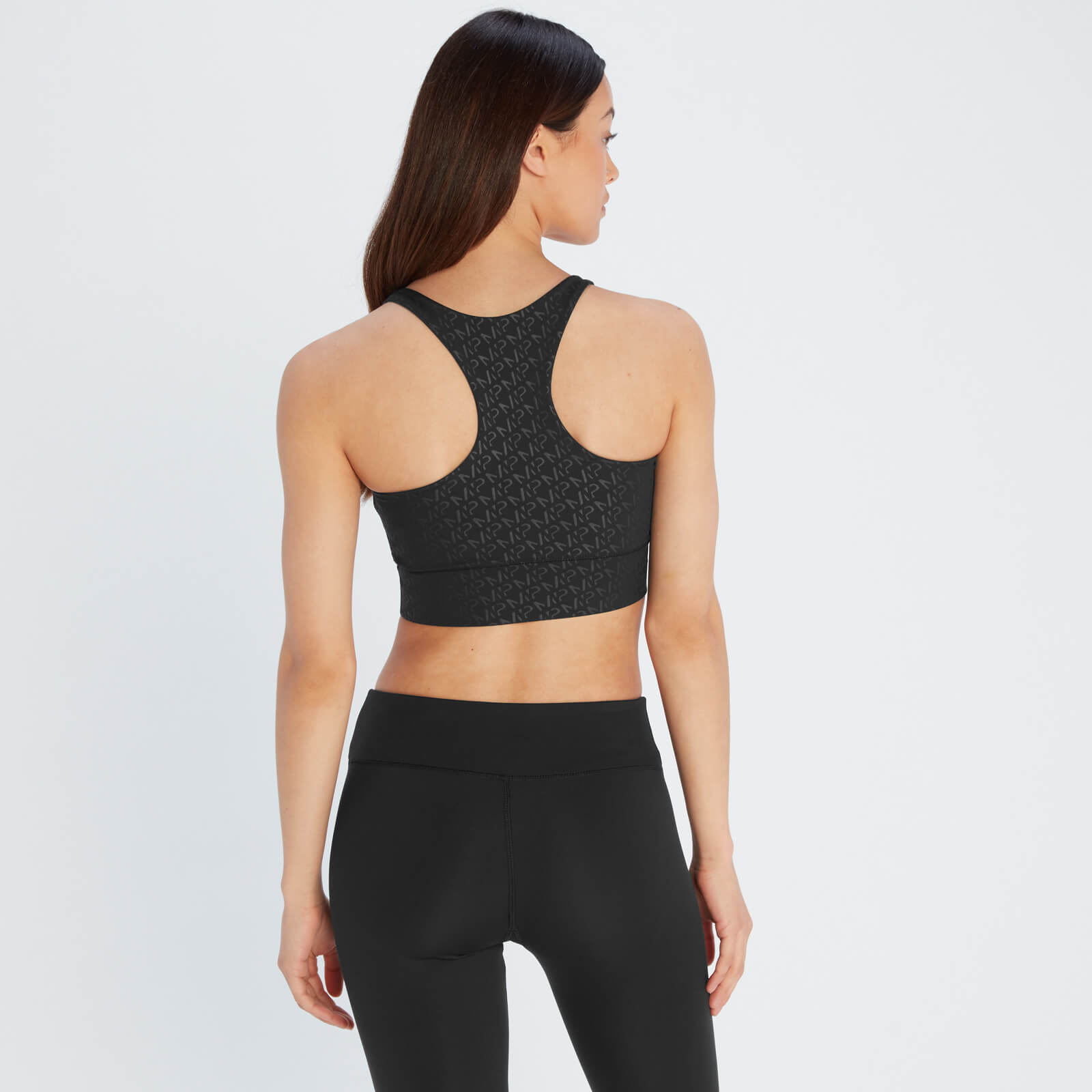 Brassière de sport à imprimé MP Essentials pour femmes – Noir
