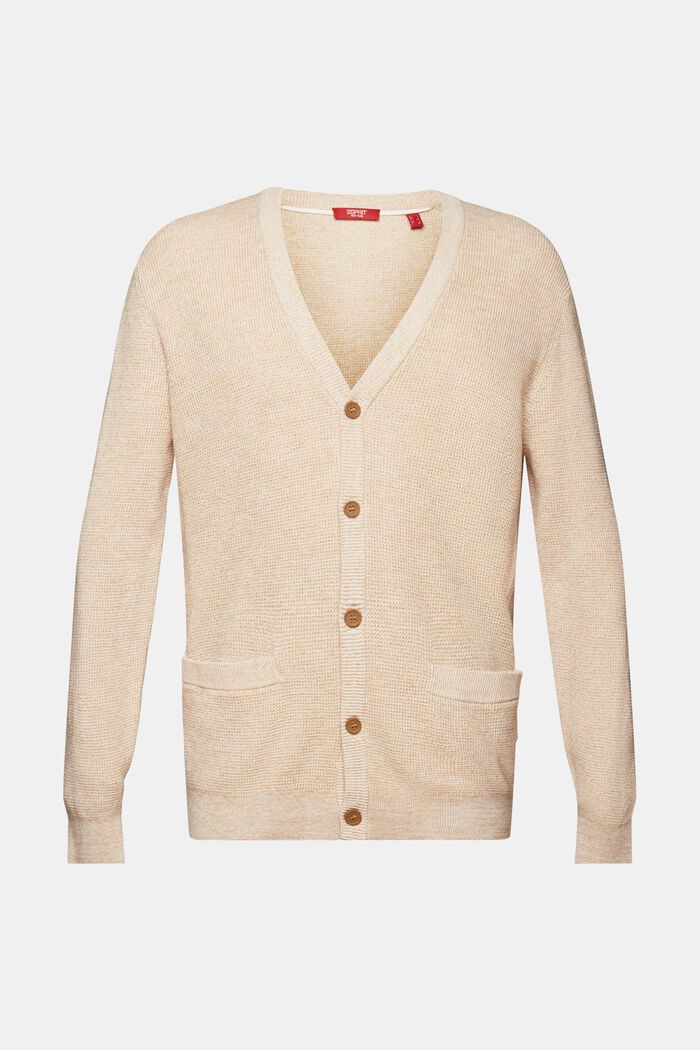 Cardigan mit V-Ausschnitt, 100 % Baumwolle