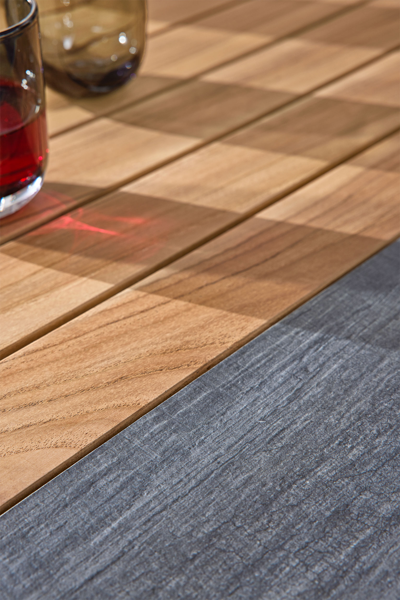 MONDOAusziehtisch Keramik/Teak