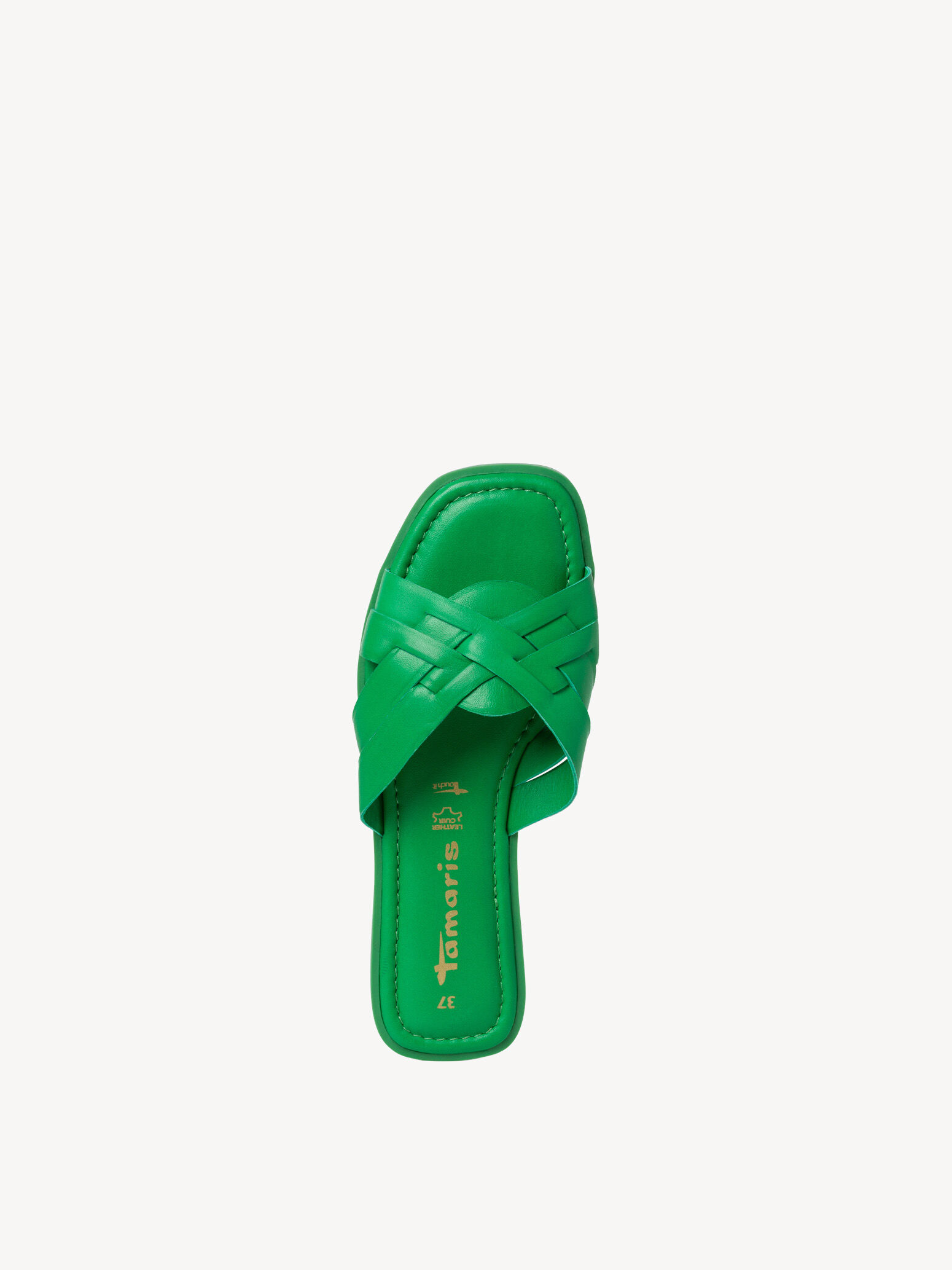 Mule en cuir - vert