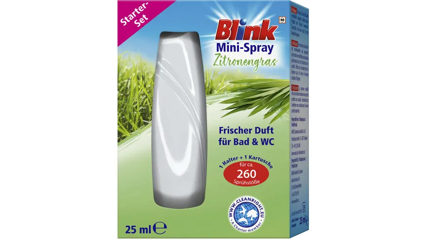 Blink Mini-Spray Zitronengras Starter Set 25 ml