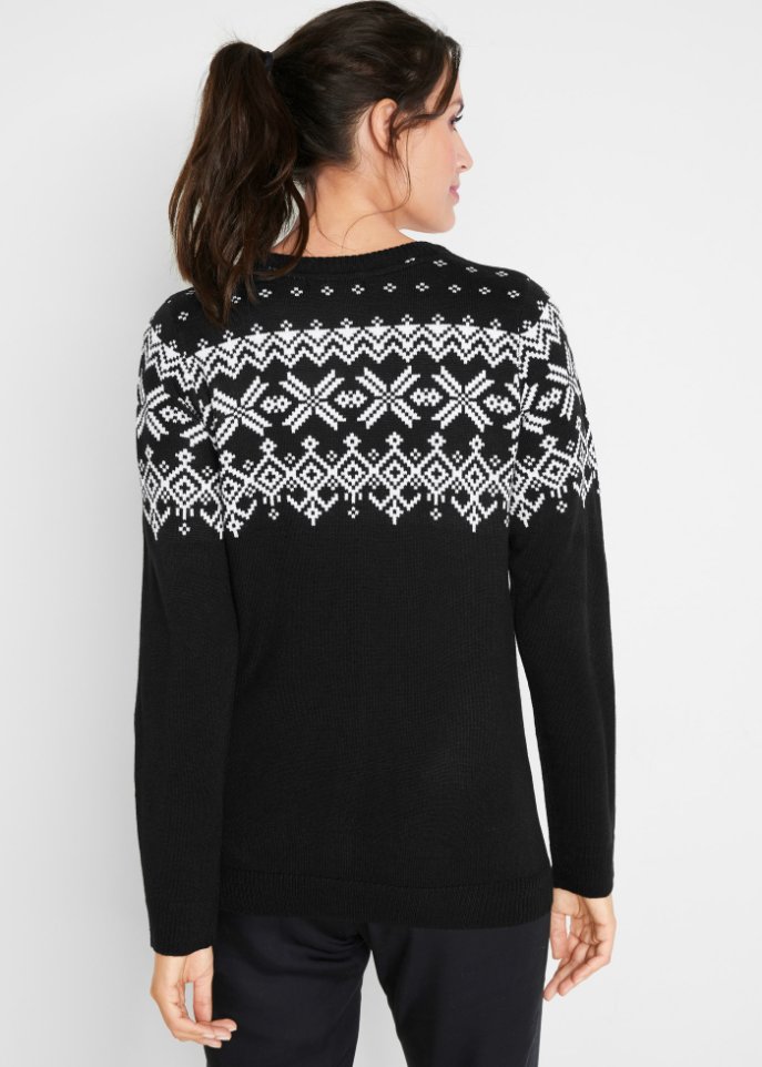 Strickjacke mit Norwegermuster