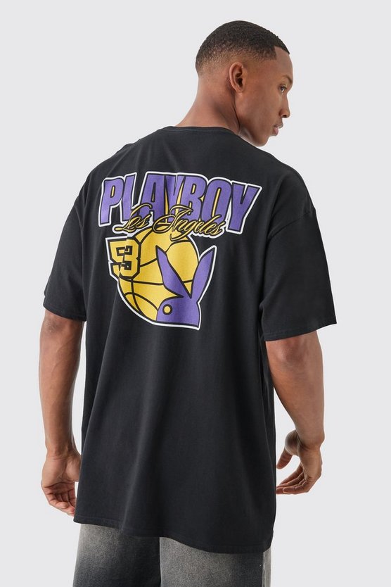 Oversize T-Shirt mit lizenziertem Playboy-Print