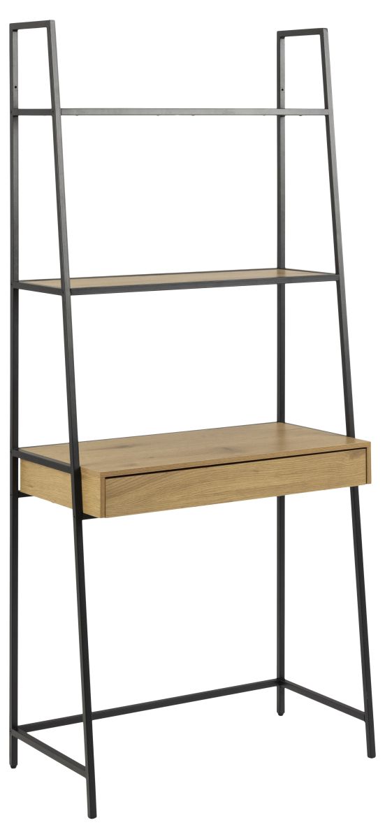 Wandregal Seaford mit Schubkasten Eiche 77 x 175 cm