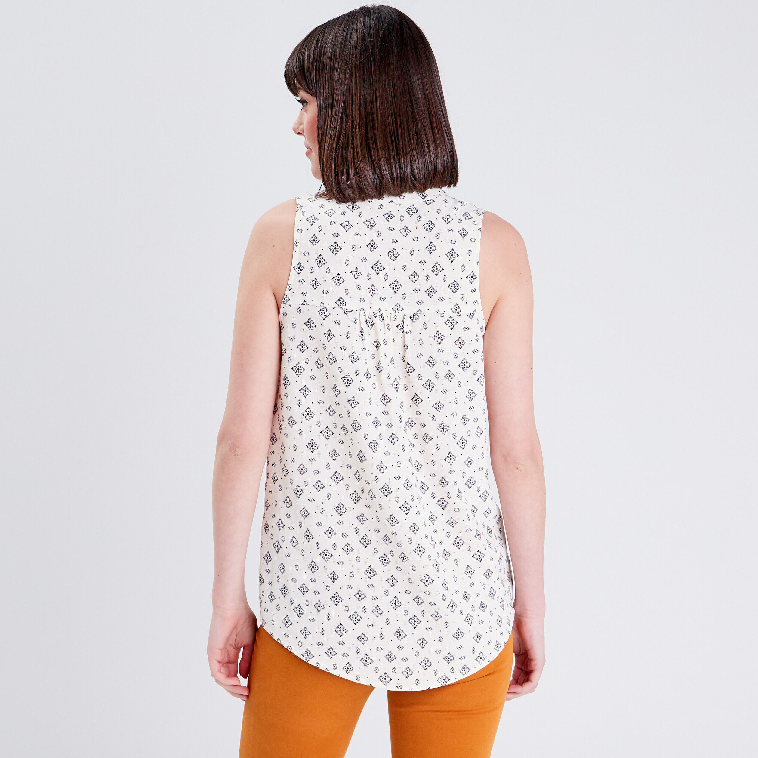 Blouse sans manches blanc femme | Cache Cache