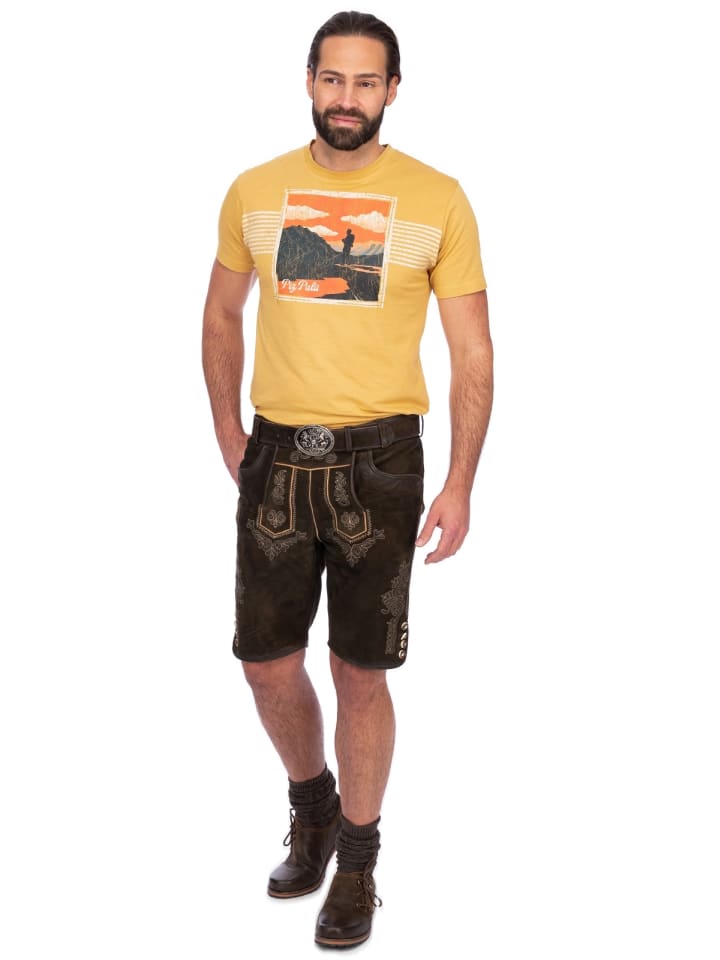 MADDOX Lederhose RONN in dunkelbraun günstig kaufen