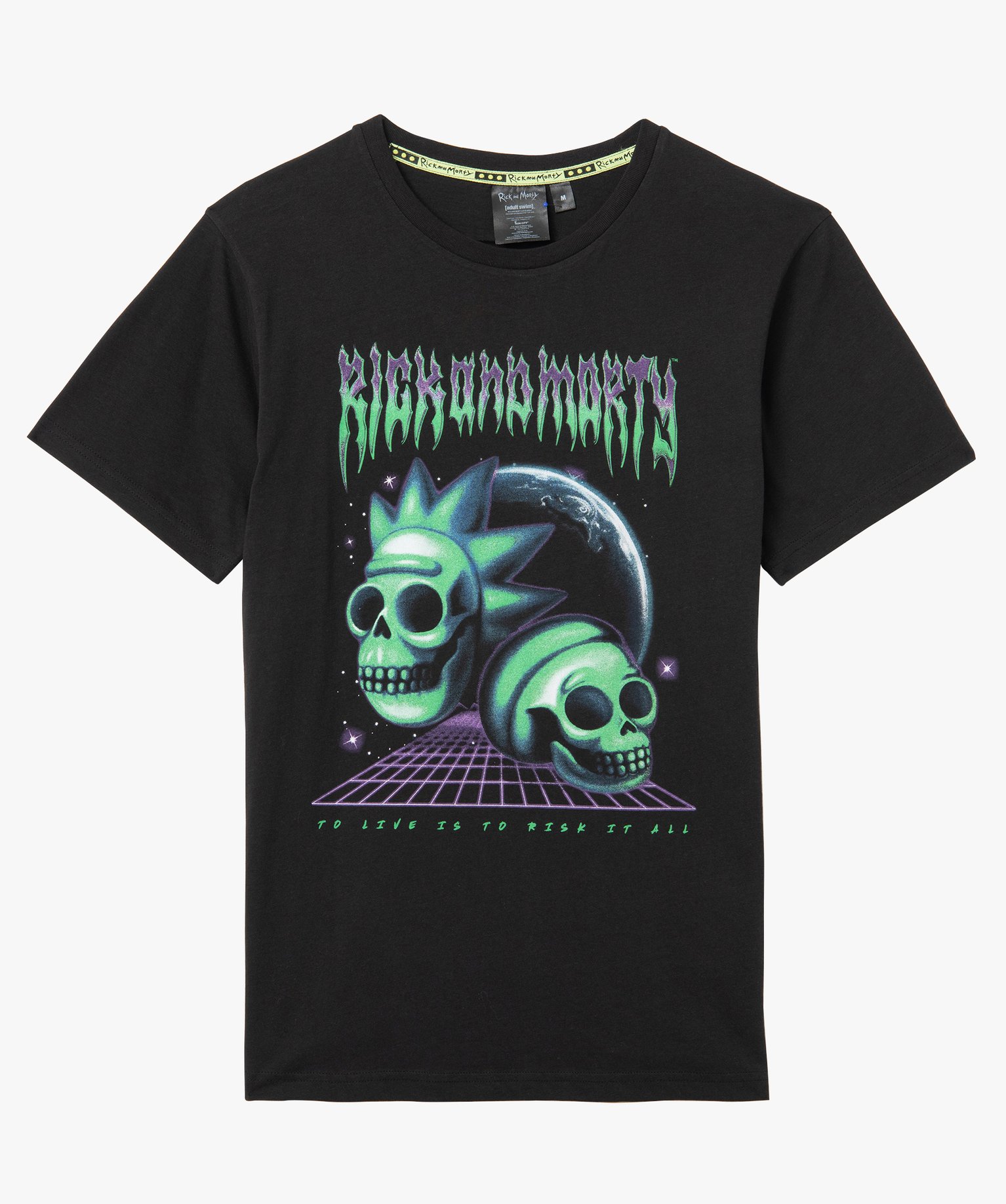Tee-shirt homme à manches coures imprimé- Rick & Morty noir | GEMO