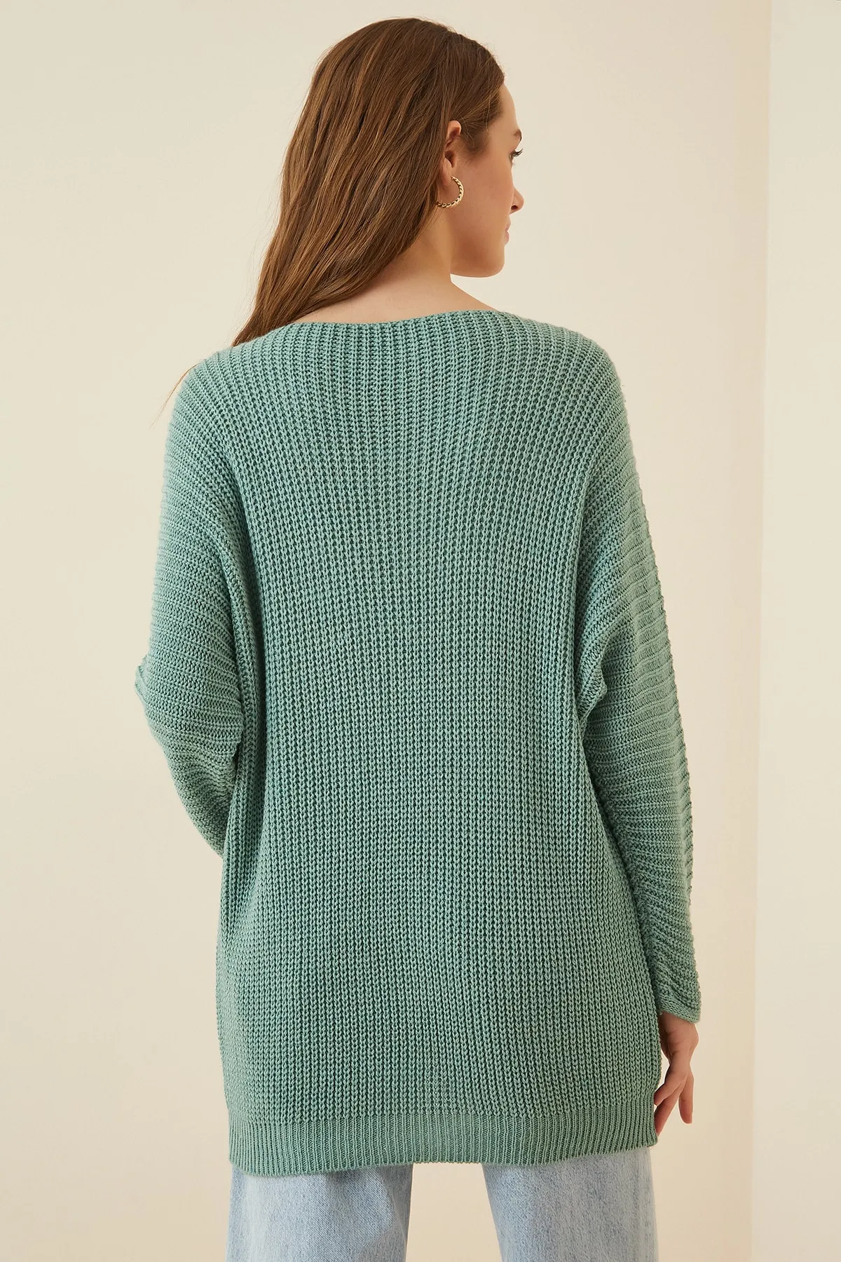 Happiness İstanbul  Pullover - Grün - Oversized