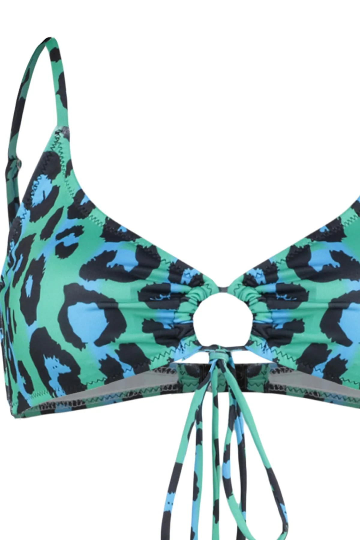 Trendyol Collection  Bralette-Bikinioberteil mit Animal-Print und Ausschnitt/Fenster TBESS23BU00124