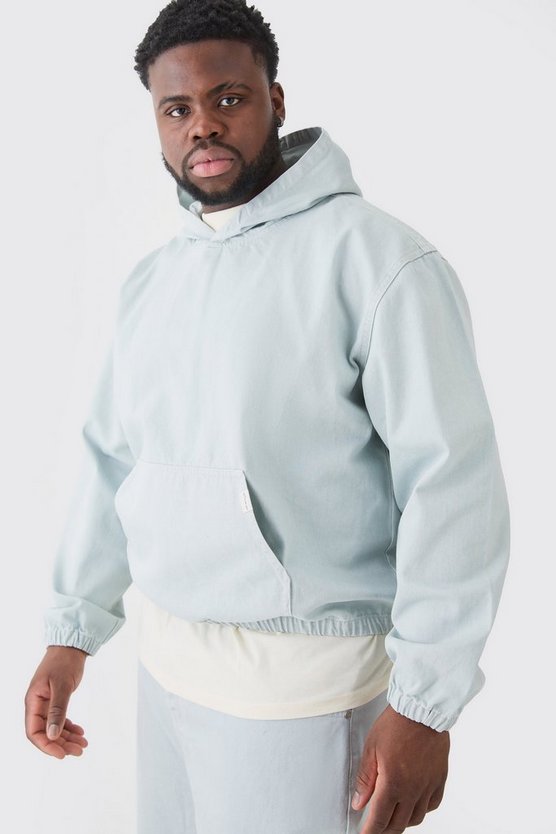 Plus Denim-Hoodie