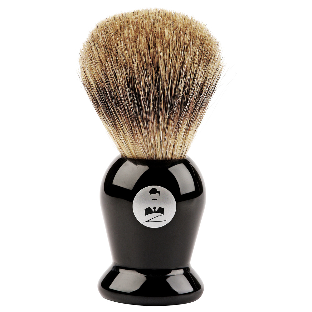 Monsieur Barbier Le Blaireau Barbier Blaireau de rasage vegan, en poils synthétiques de haute qualité
