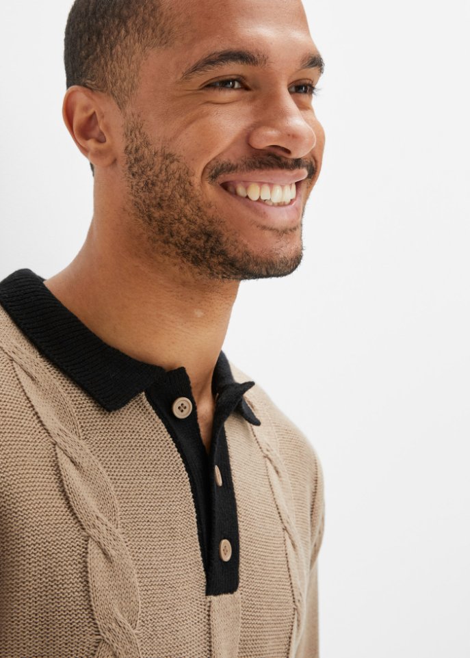 Pullover mit Polokragen