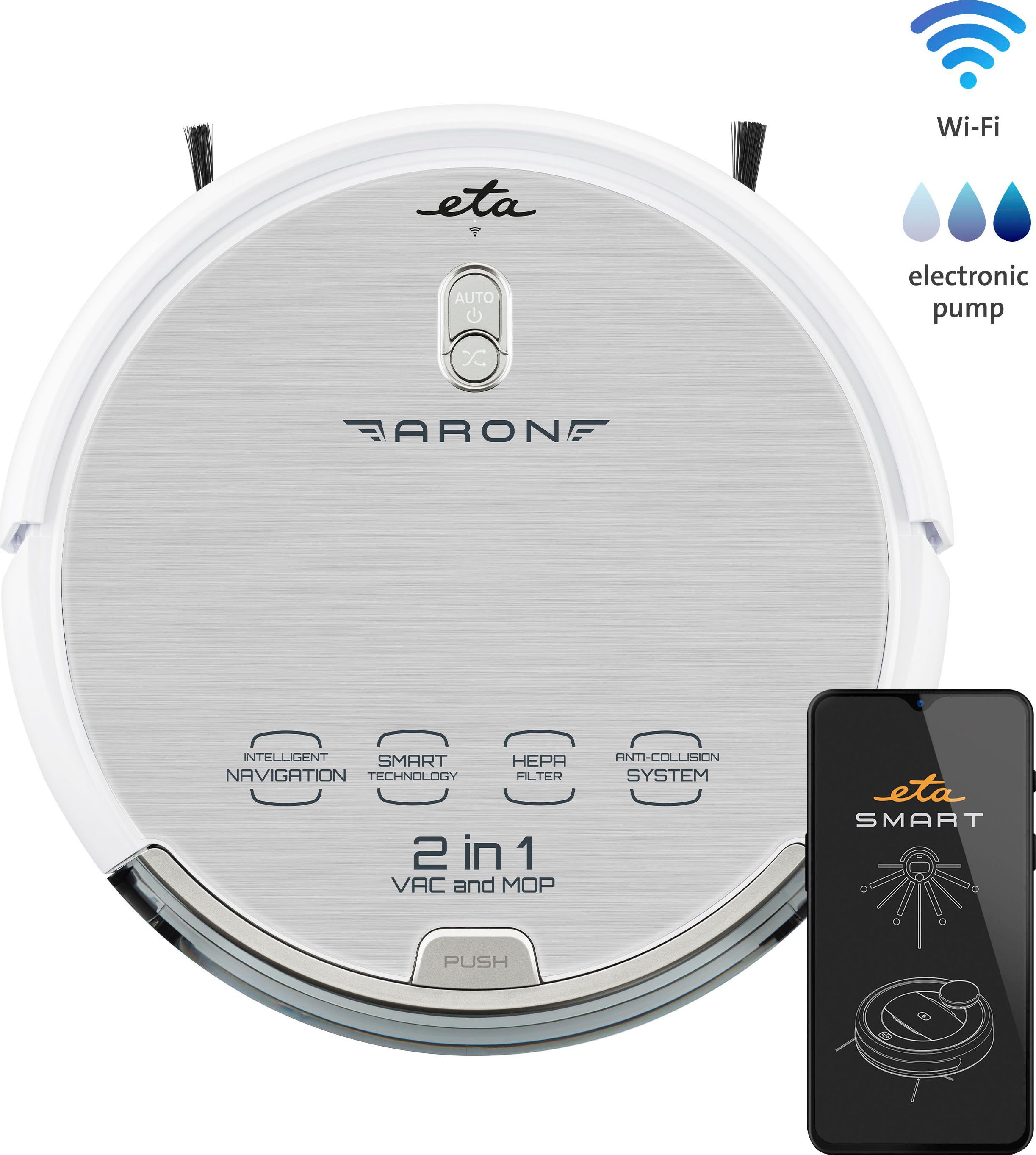 eta Nass-Trocken-Saugroboter Aron ETA351290000, 34 W