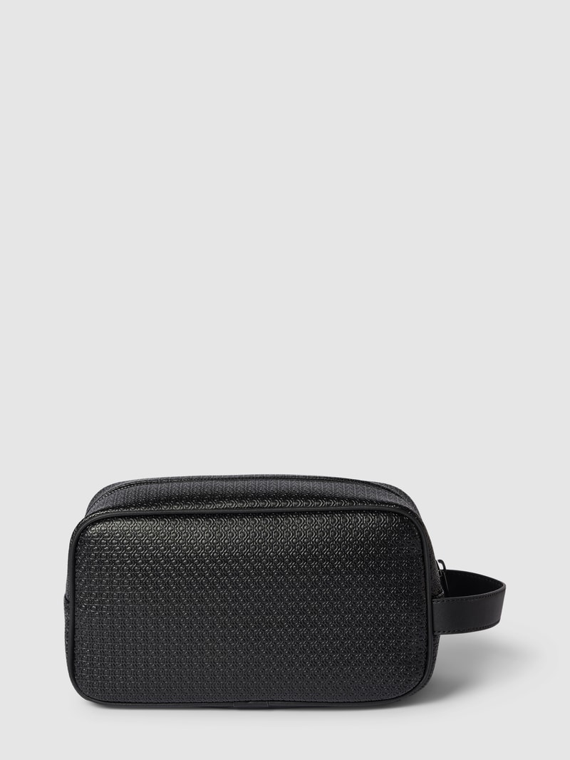 Kosmetiktasche mit Logo-Muster in schwarz