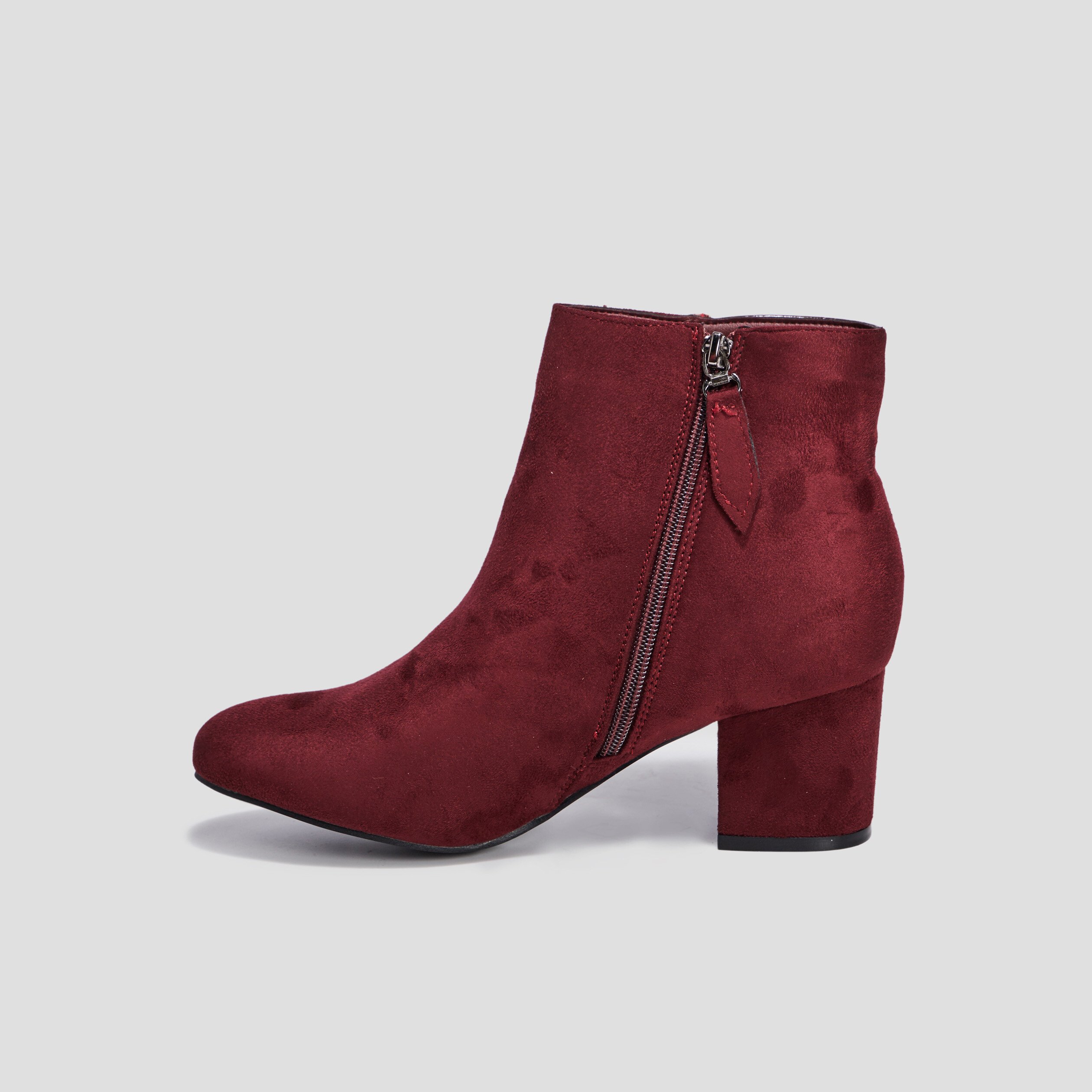Bottines à talons bordeaux femme | La Halle