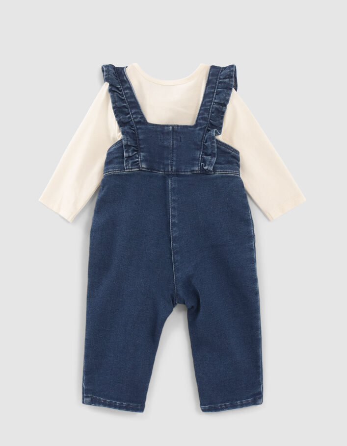 Ensemble salopette en jean et tee-shirt bébé fille