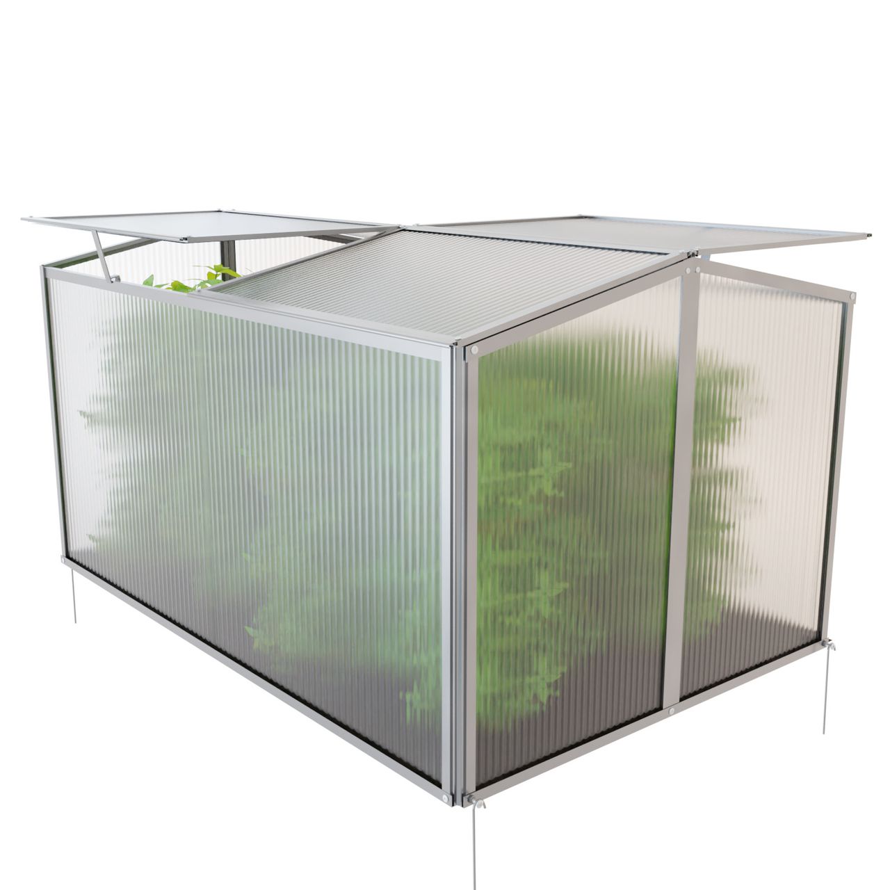 Garmio Frühbeet Mini Gewächshaus Protea Dachfenster, UV-Schutz, Alu Frühbeet, Mini-Gewächshaus