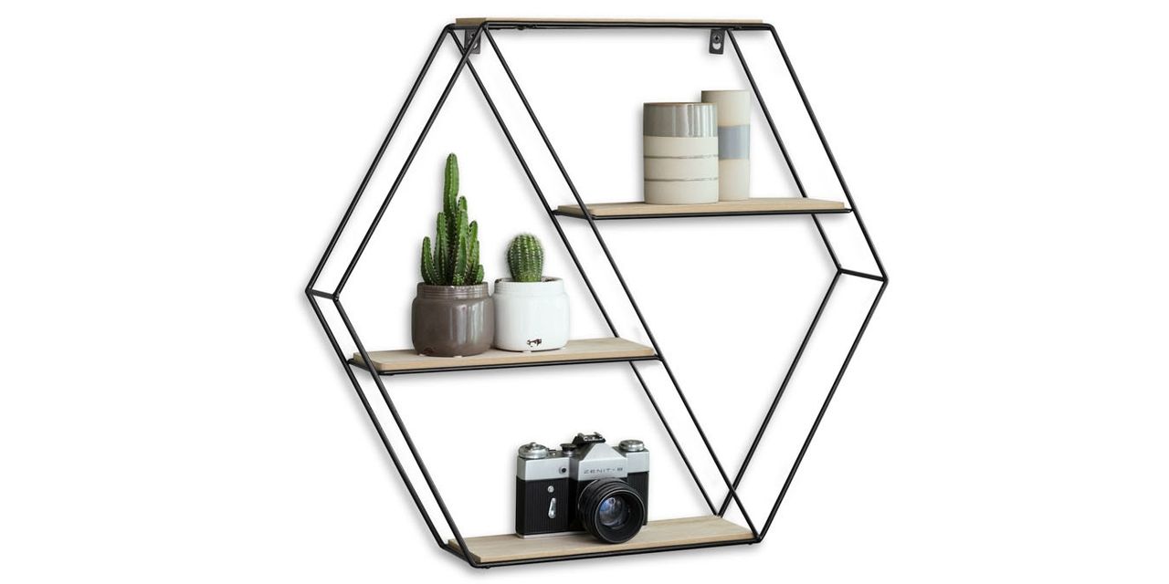 Lifa Living Marbella Wandregal - Holz und Metall