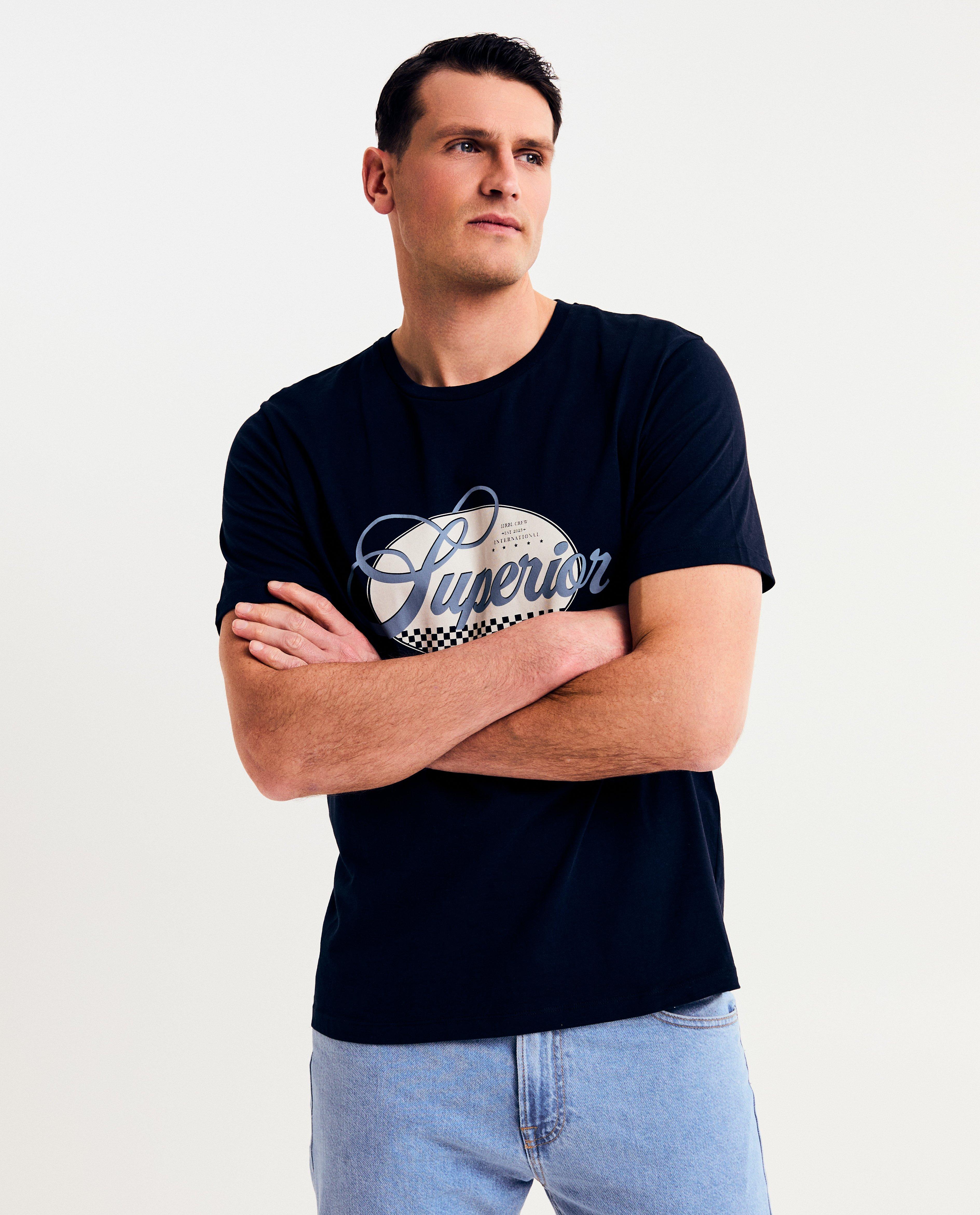 JJ Rebel T-shirt med tryck mörkblå