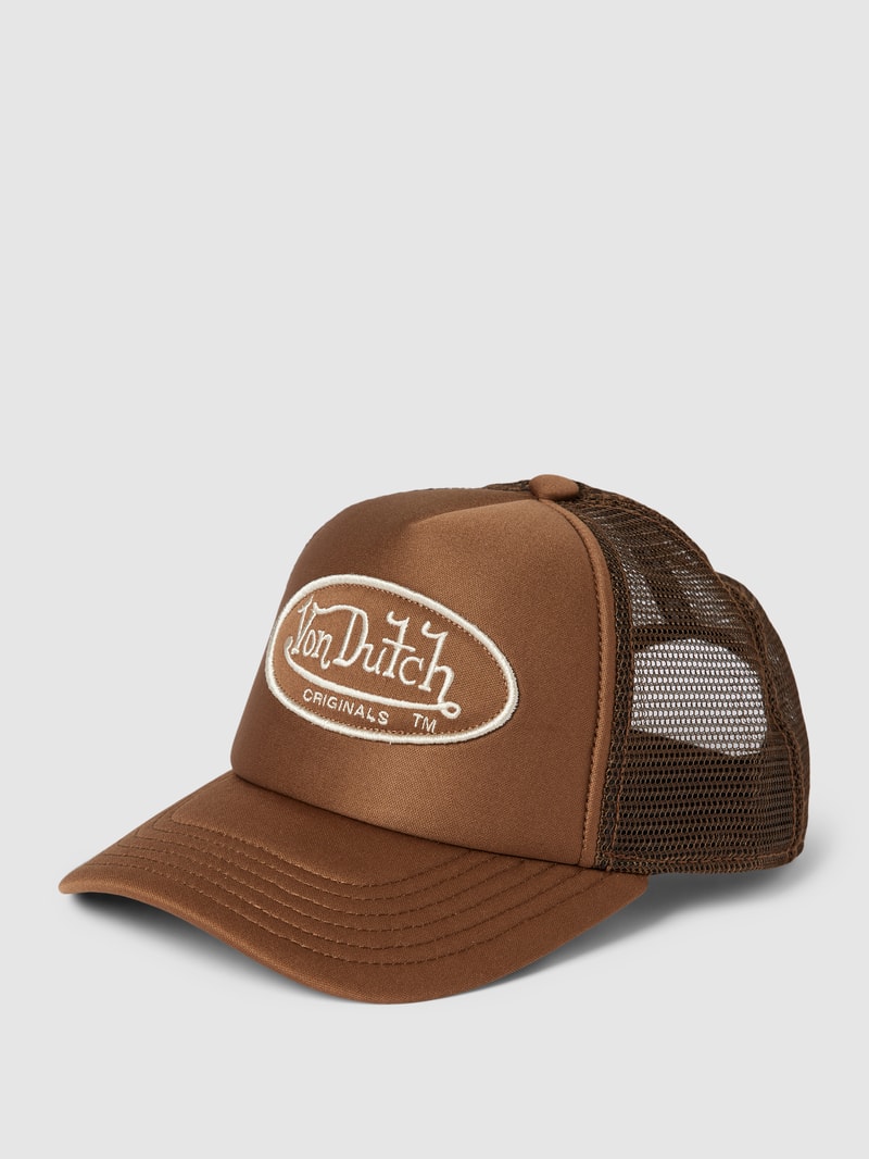 Trucker Cap mit Label-Stitching Modell 'TAMPA' in mittelbraun